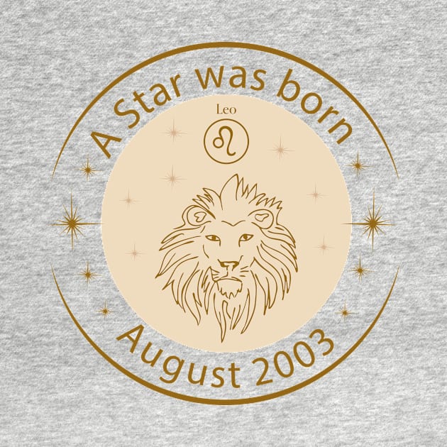 Birthday T-Shirt - Zodiac Leo by Lemonflowerlove